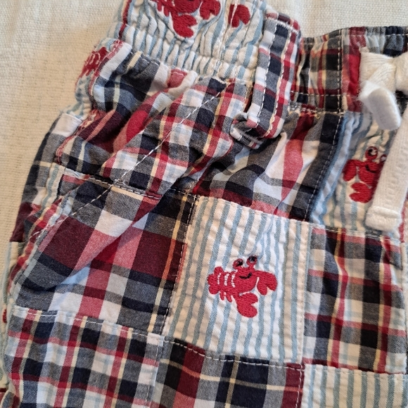 Gymboree boys size 3-6 months patchwork lobster shorts, vguc - Picture 4 of 4